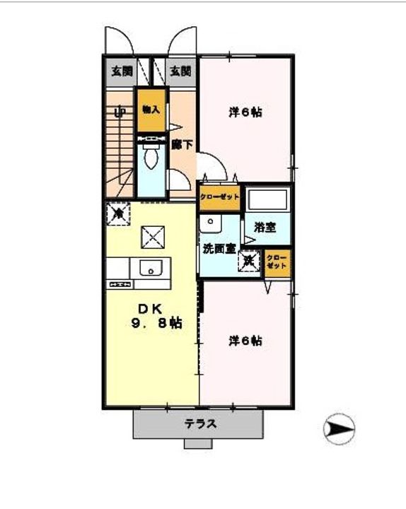 レーヴ千代田の間取り