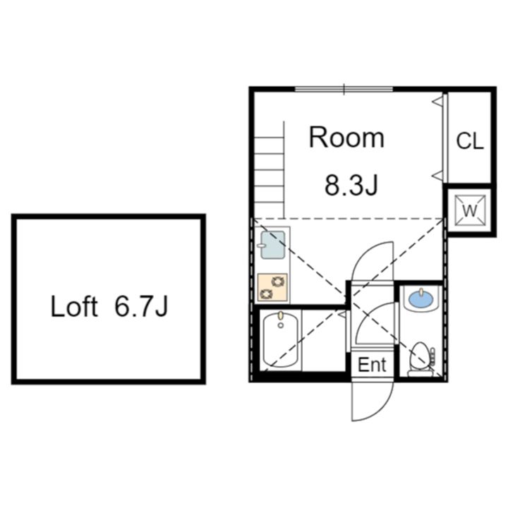 東京都杉並区成田西1(アパート)の賃貸物件の間取り