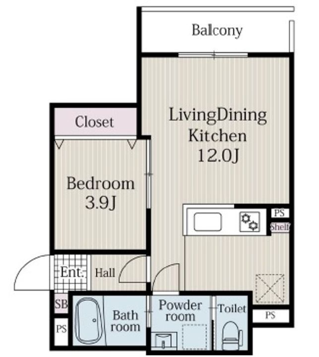 大阪府大阪市淀川区十八条1(アパート)の賃貸物件の間取り