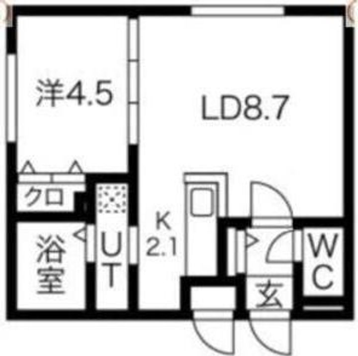 北海道札幌市北区北十九条西4(マンション)の賃貸物件の間取り