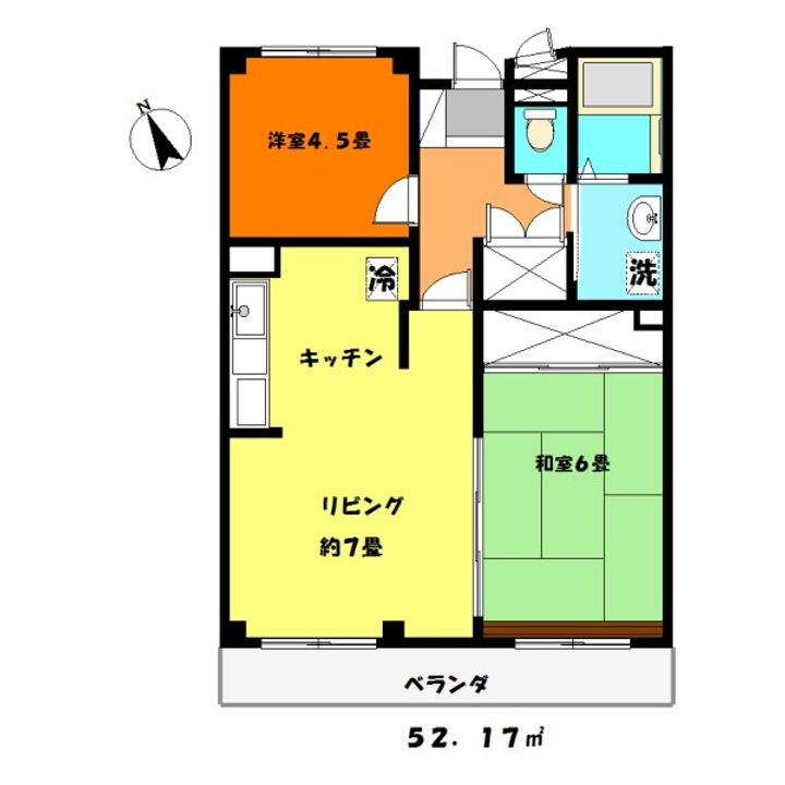 アメニティM1の間取り