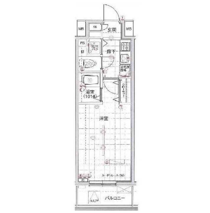 東京都中央区築地7(マンション)の賃貸物件の間取り
