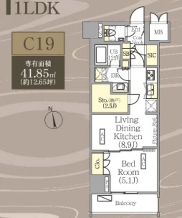 ザパークハビオ神楽坂レジデンスサウス【ザパークハビオ神楽坂レジデ...の間取り