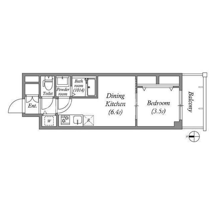 大阪府大阪市都島区都島北通1(マンション)の賃貸物件の間取り