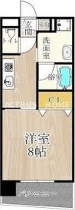 大阪府大阪市阿倍野区美章園2(マンション)の賃貸物件の間取り