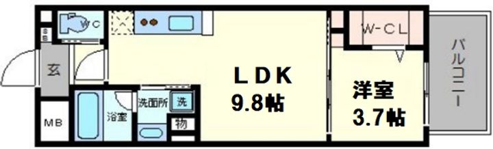 アーバネックス心斎橋IIの間取り
