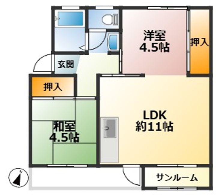 上高丸住宅の間取り