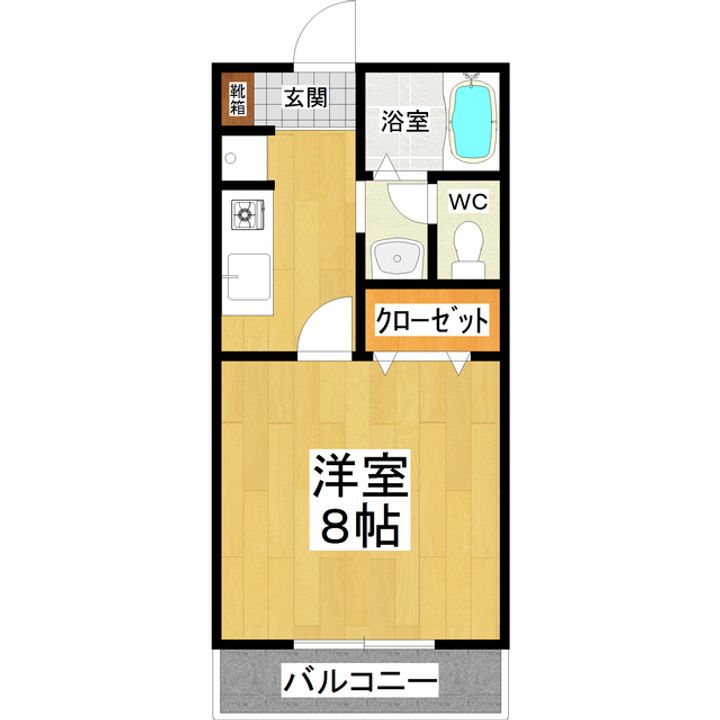 AKIRAコーポA棟の間取り