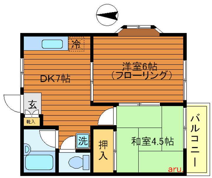 東京都杉並区善福寺3の賃貸アパートの間取り