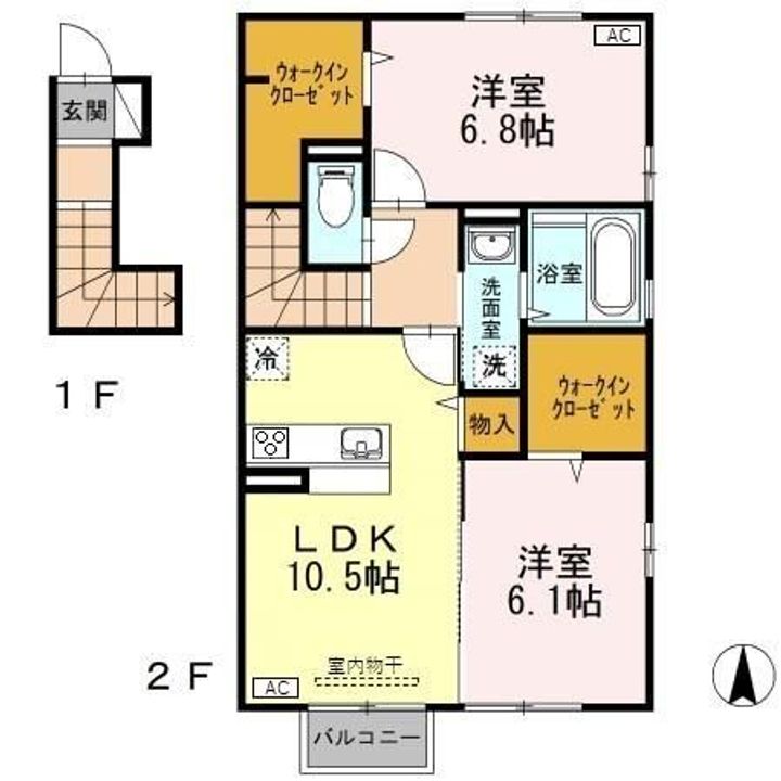 新潟県上越市大字安江(アパート)の賃貸物件の間取り