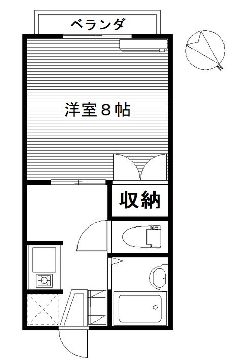 鼻高フラットの間取り