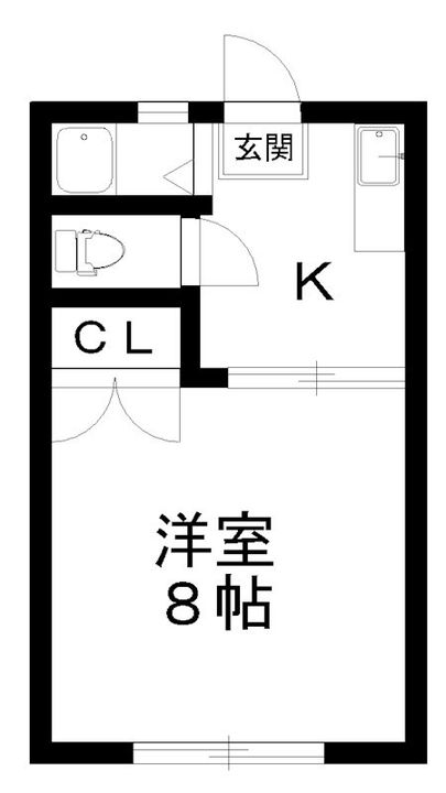 コーポ根岸B棟の間取り