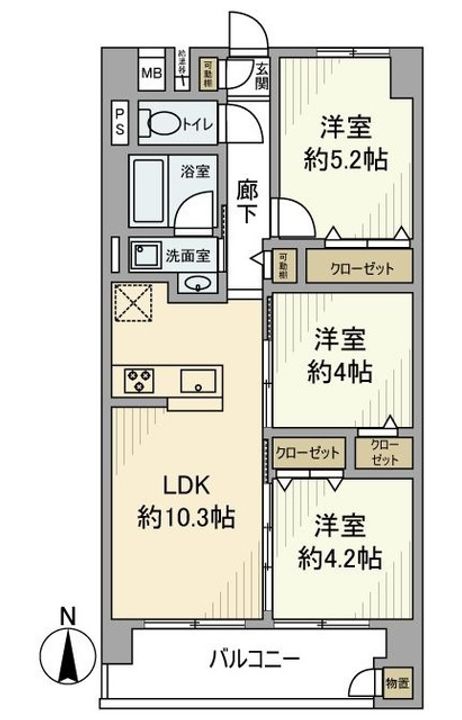 東建柏木マンションの間取り