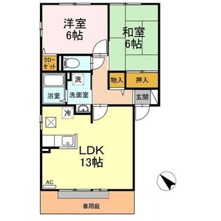 新潟県上越市新町(アパート)の賃貸物件の間取り