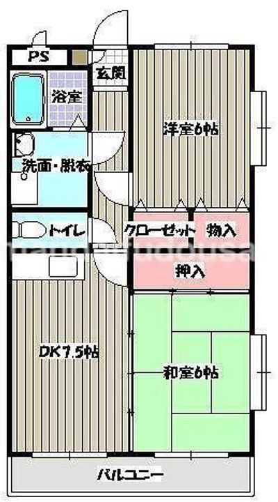 パークサイド早水 弐番館の間取り