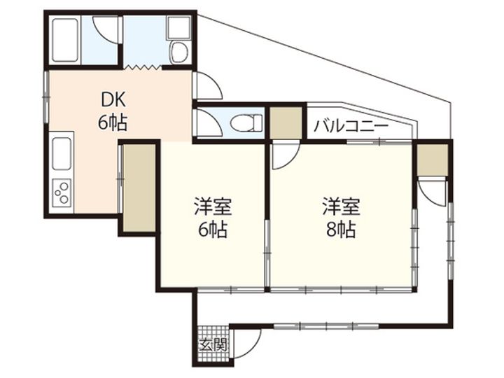 古江上1丁目アパートの間取り
