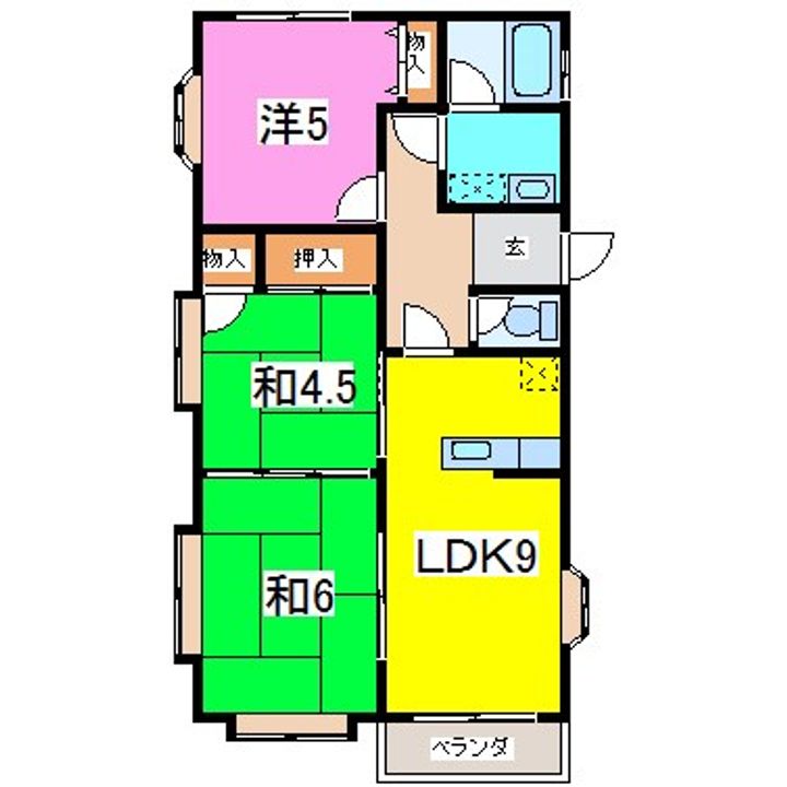 レイクハイムAの間取り