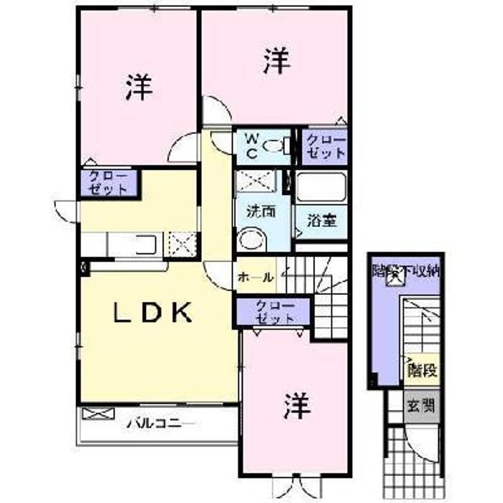 ドゥーフォワイエ・弐番館の間取り