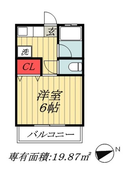 千葉県市川市南八幡2(アパート)の賃貸物件の間取り