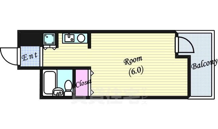 大阪府大阪市北区長柄西1(マンション)の賃貸物件の間取り