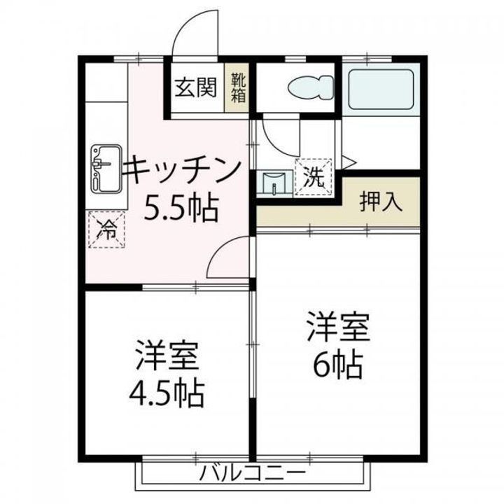 神奈川県相模原市中央区淵野辺本町3(アパート)の賃貸物件の間取り