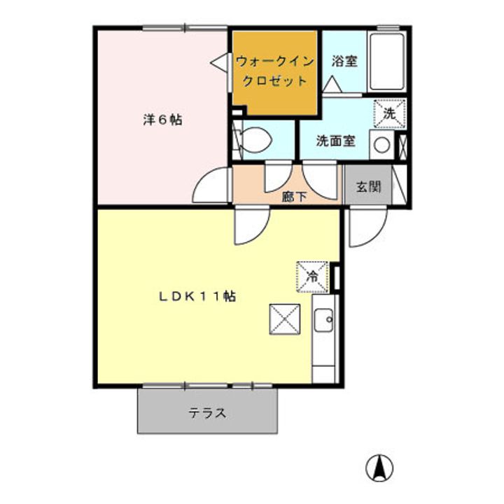 熊本県合志市須屋(アパート)の賃貸物件の間取り
