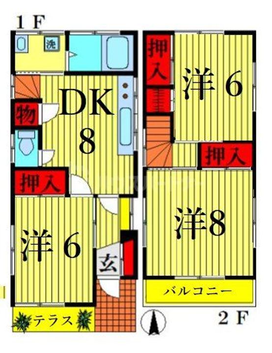 東京都足立区西新井本町1(一戸建)の賃貸物件の間取り