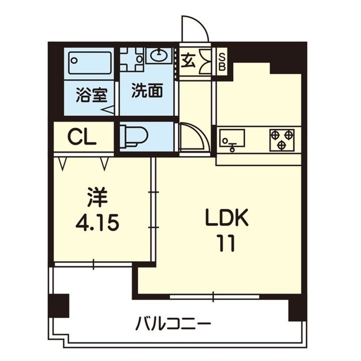 プラウド新生の間取り