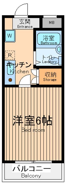 東京都多摩市東寺方(マンション)の賃貸物件の間取り