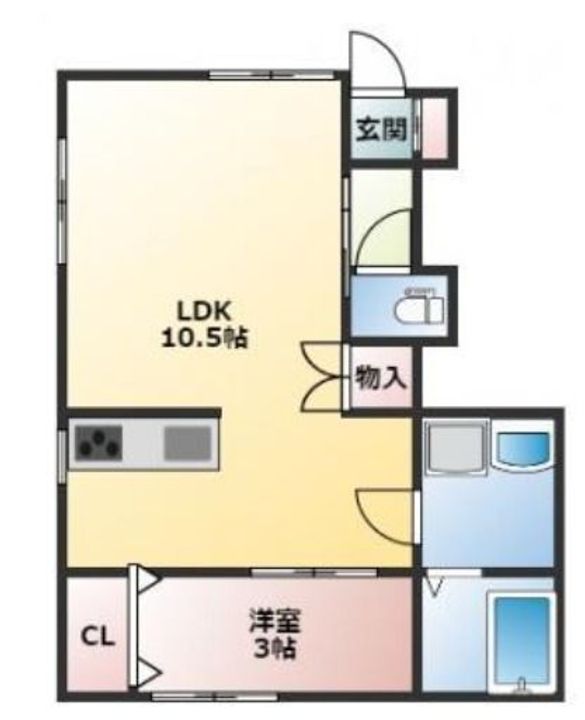 埼玉県鶴ヶ島市新町4(アパート)の賃貸物件の間取り