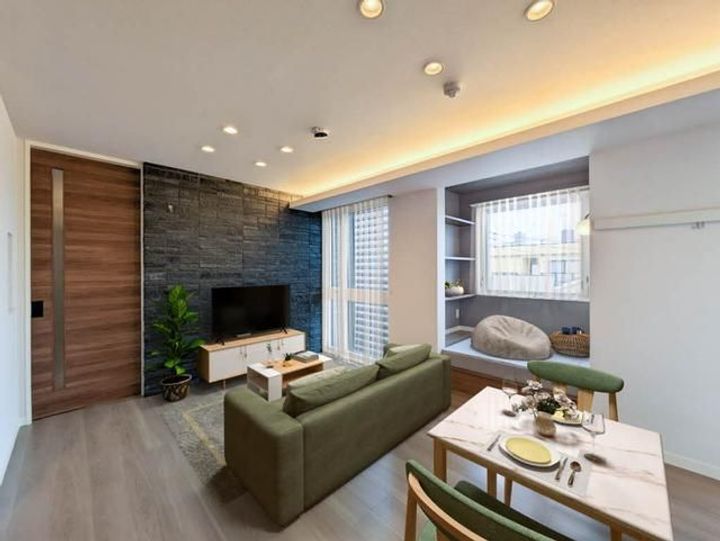 神奈川県川崎市中原区井田杉山町(マンション)の賃貸物件の居間