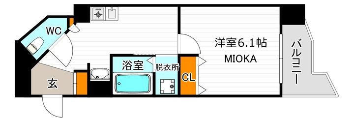 SWISS天王寺Iの間取り