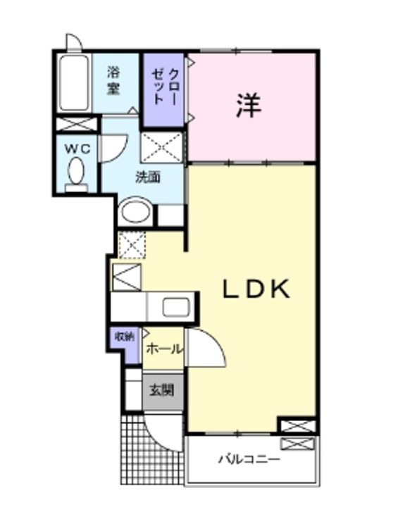 愛知県名古屋市天白区弥生が岡(アパート)の賃貸物件の間取り