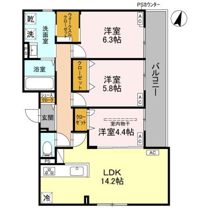 D-residence春日の間取り