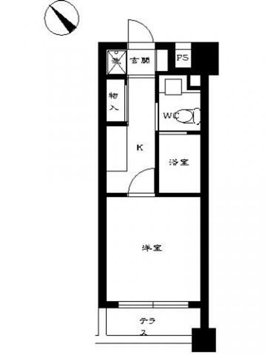 東京都港区赤坂2(マンション)の賃貸物件の間取り