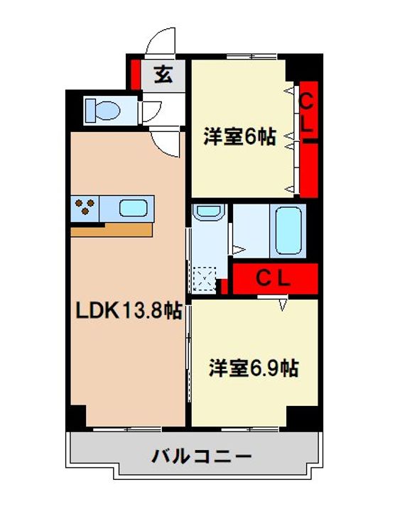 エルグランド二日市の間取り