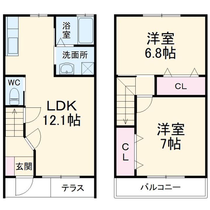 埼玉県朝霞市岡3(一戸建)の賃貸物件の間取り