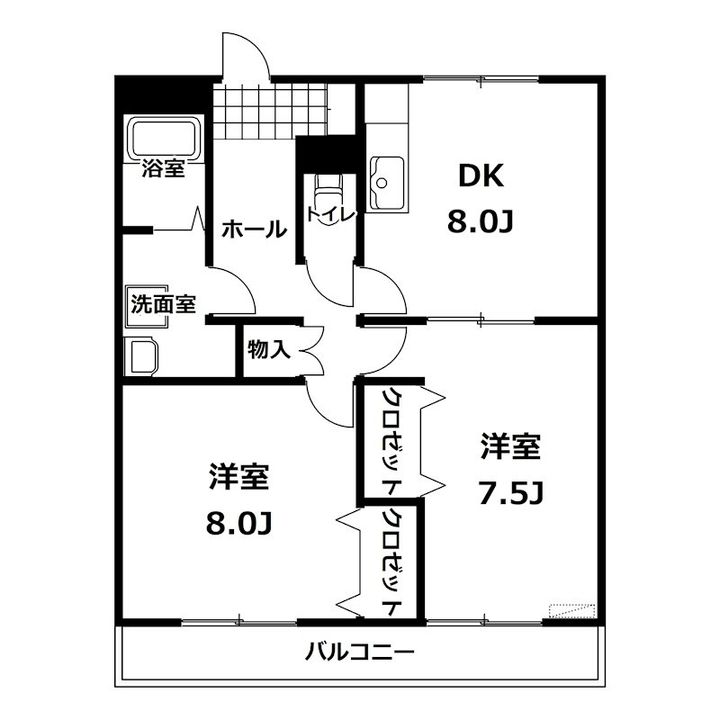 ゴールドメゾンA棟の間取り