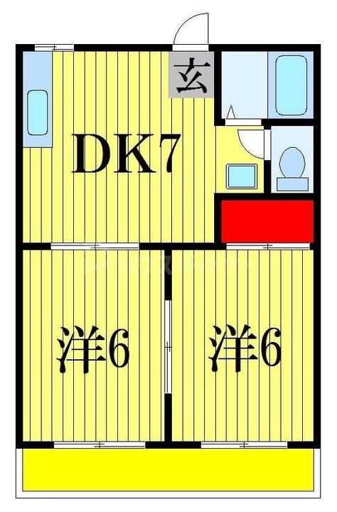 千葉県船橋市海神町南1(アパート)の賃貸物件の間取り