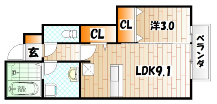 メゾンプランタニエール キャトルの間取り