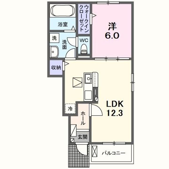 奈良県大和高田市中今里町(アパート)の賃貸物件の間取り