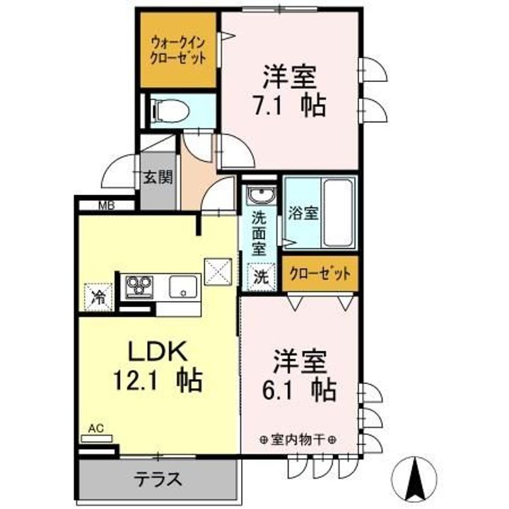 リジエール Aの間取り
