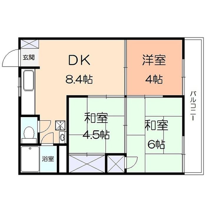 神奈川県相模原市緑区二本松4(アパート)の賃貸物件の間取り
