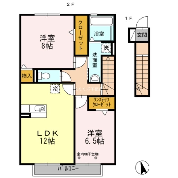 静岡県浜松市中央区神田町(アパート)の賃貸物件の間取り