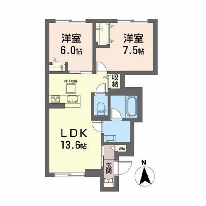 シャーメゾン シェトワ白山の間取り