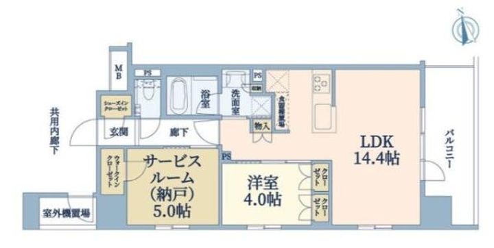 東京都荒川区南千住5(マンション)の賃貸物件の間取り