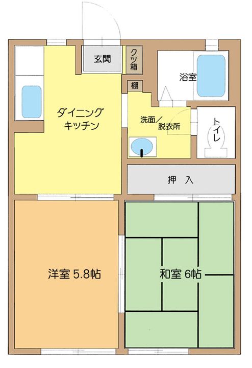 タウンコートニシムラBの間取り