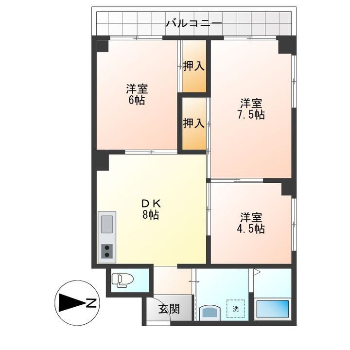 千歳山マンションの間取り