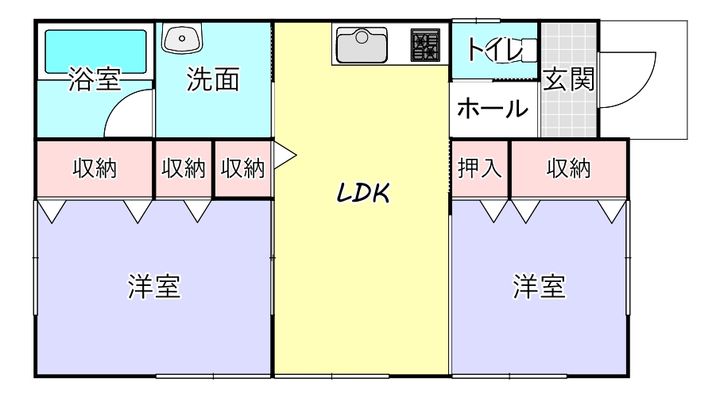 茨城県潮来市古高(一戸建)の賃貸物件の間取り