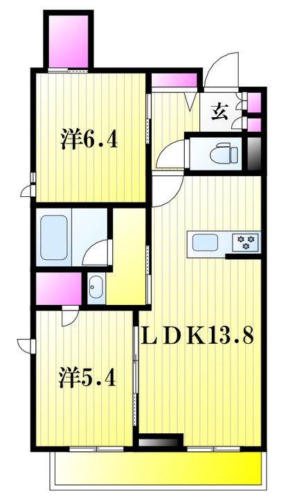 フォンターナYUの間取り